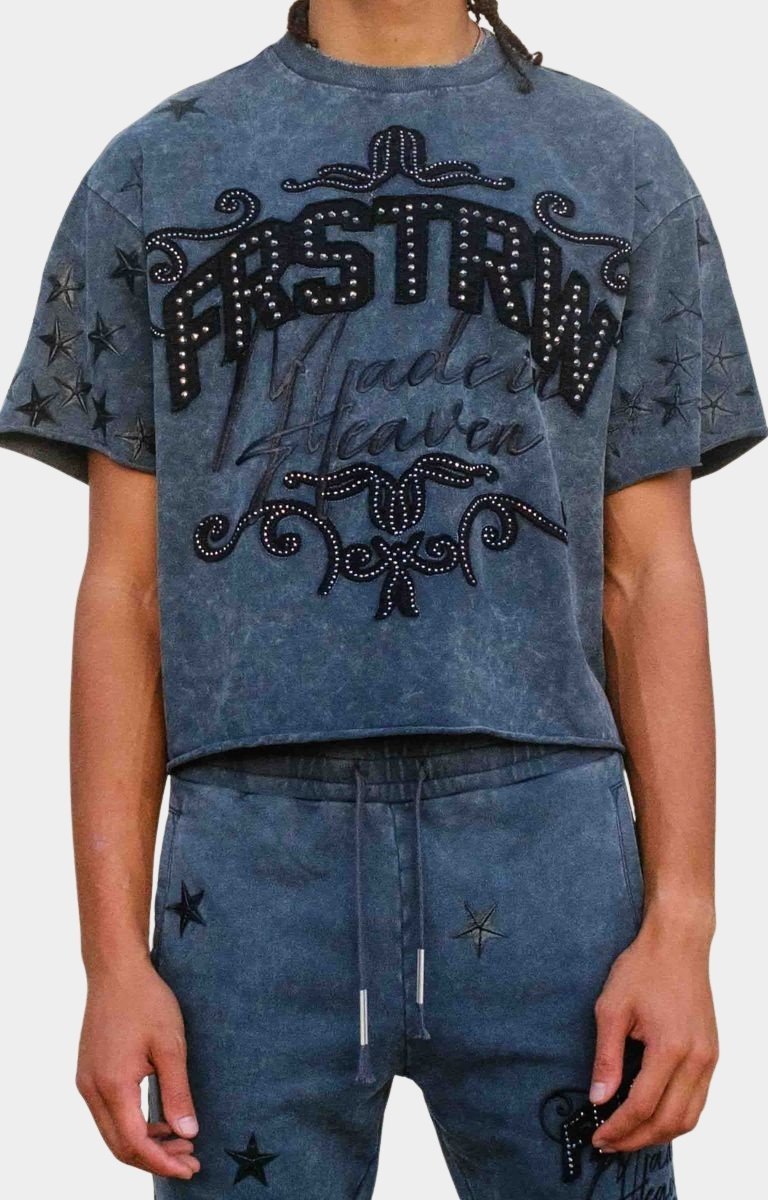 First Row Made in Heaven Gathered Star cropped tee front view