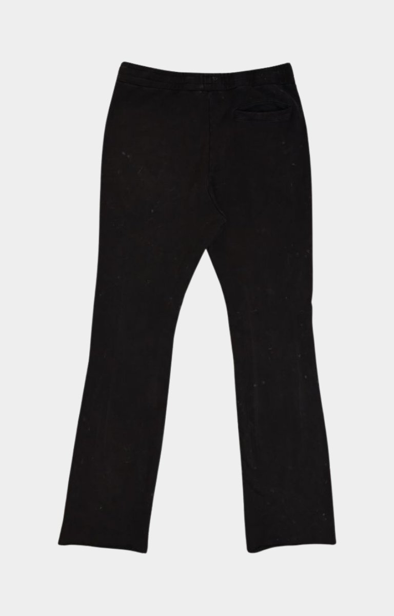 Streetwear outfit styled with First Row Heavy Washed Stack Sweat Jogger - back view.