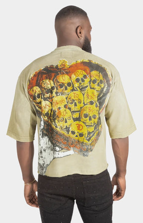 Back view of FROST Hopeless Cropped Tee showing boxy cropped fit.