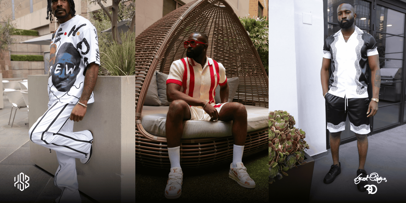 Hero banner featuring Frost Originals summer menswear – bold streetwear, knit sets, and luxury-inspired designs.