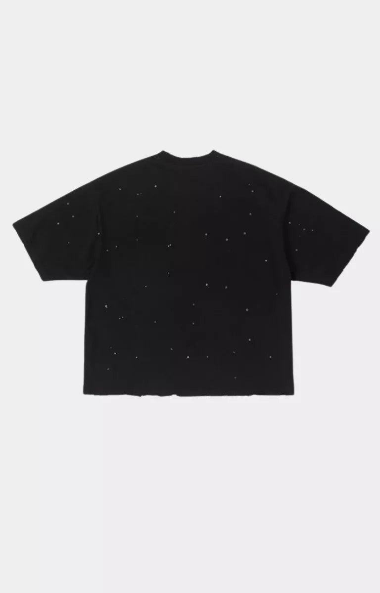 Back view of GFA Manasseh Victor Short Sleeve Knit Black Beauty.