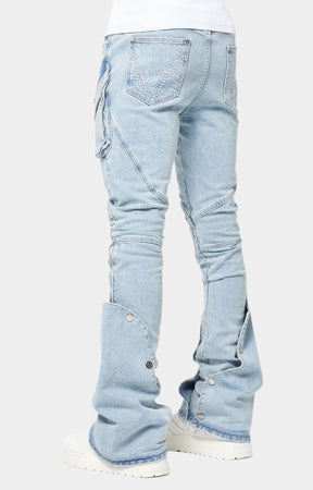 Back view of GUAPI Coffin Arc denim jeans.