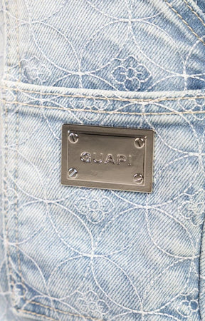 GUAPI Aqua Blue Sashiko Denim styled streetwear outfit.