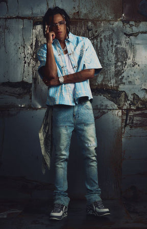 Guapi Aqua Blue Glock 17 Leather Shirt