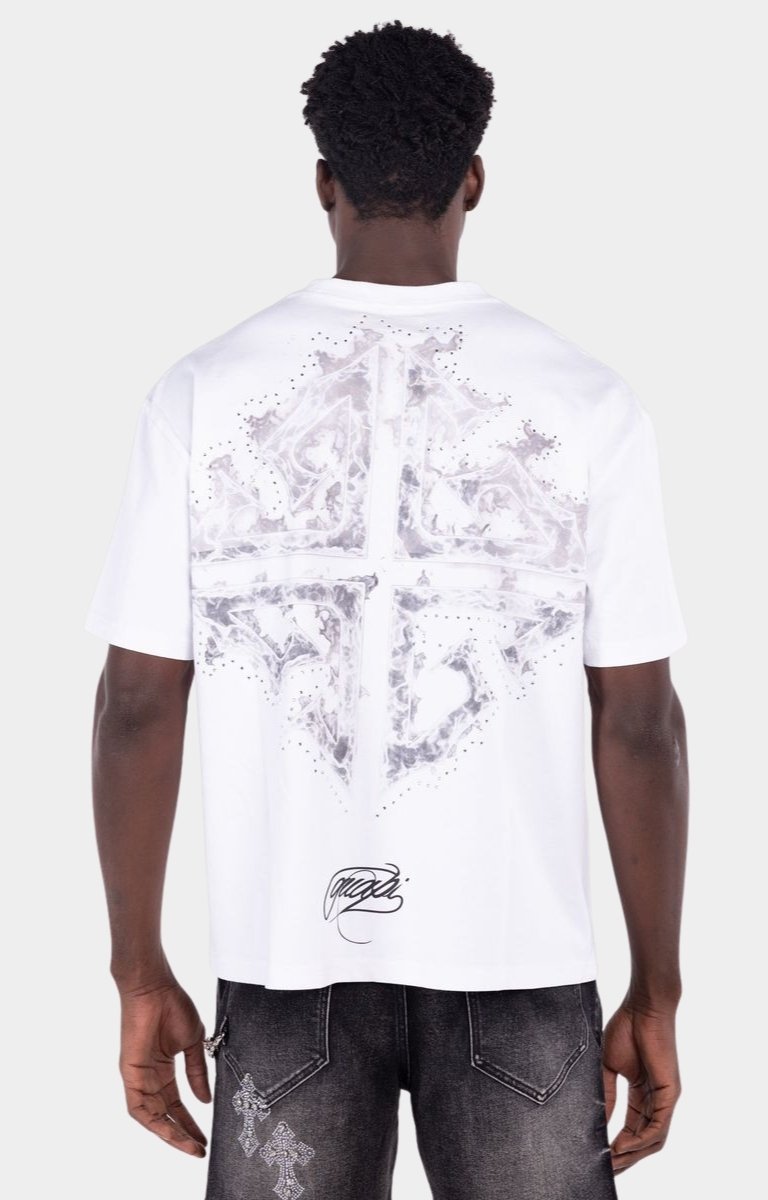 Guapi Ascension tee featuring oversized back graphic and rhinestone accents. 
