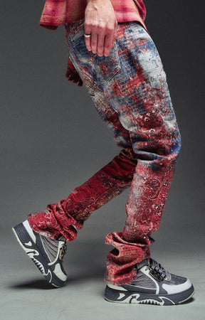 Guapi Red Dust Bandana Denim | Crystal Embellishments