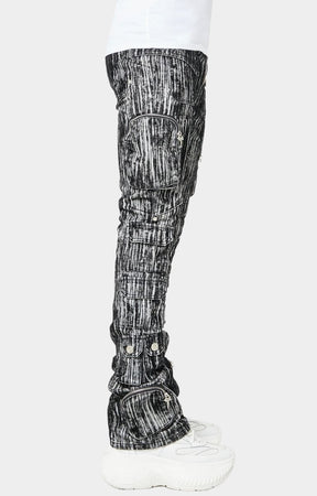 Guapi Iron Grey Cargo Denim V2 – Stacked Skinny Cargo Jeans