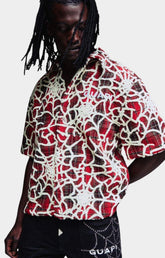 Guapi Blood Red Widow Web Shirt front view.