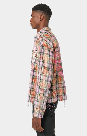 Guapi Blush Pink Rhinestone Flannel side view