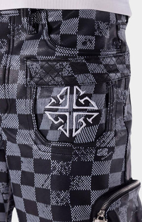 Zipper pocket detail on Guapi Obsidian Black Shorts.