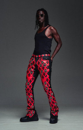 Side profile of Guapi Crimson Relic Waxed Denim.