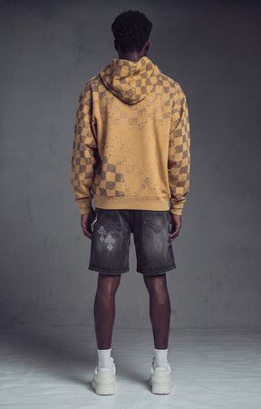 Back view of the GUAPI Desert Brown Stardust Hoodie.