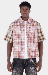 Guapi Eclipse plaid button up shirt featuring premium cotton construction.