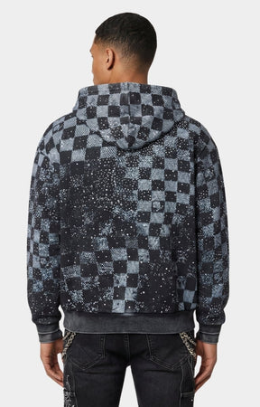 Back view of Guapi Grey Stardust zip-up hoodie.