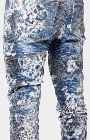 Guapi Aqua Blue Hakai Denim – Stacked Designer Jeans