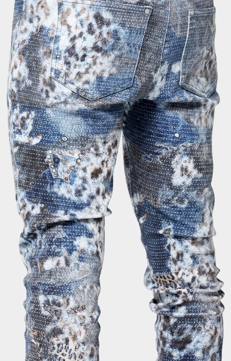 Guapi Aqua Blue Hakai Denim – Stacked Designer Jeans