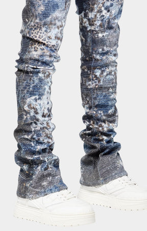 Guapi Aqua Blue Hakai Denim – Stacked Designer Jeans