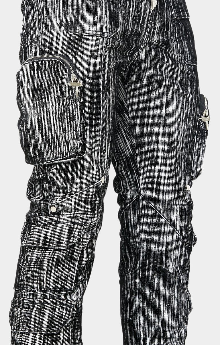 Guapi Iron Grey Cargo Denim V2 – Stacked Skinny Cargo Jeans
