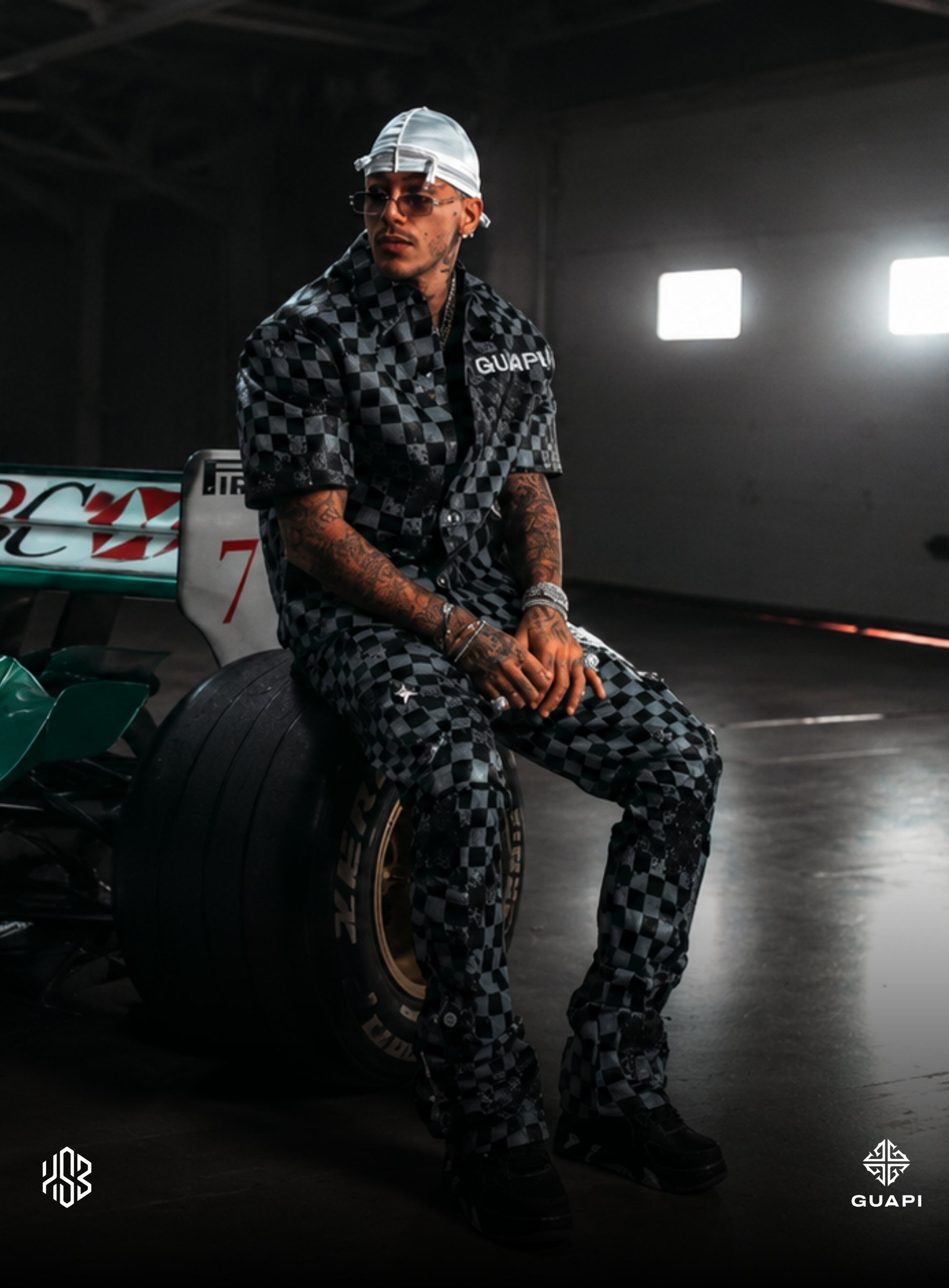 luxury streetwear collection of stacked jeans, hoodies, plaid shirts, plaid flannel shirts, premium sneakers and accessories. 