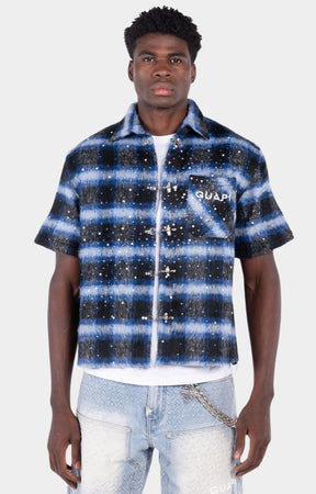 Guapi Midnight Sky Crystal Clasp Shirt front view.
