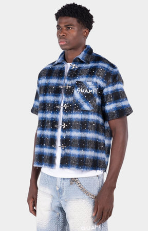 Full outfit featuring Guapi Midnight Sky Crystal Clasp Shirt.
