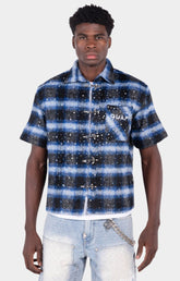 Relaxed fit Guapi Midnight Sky Crystal Clasp Shirt.