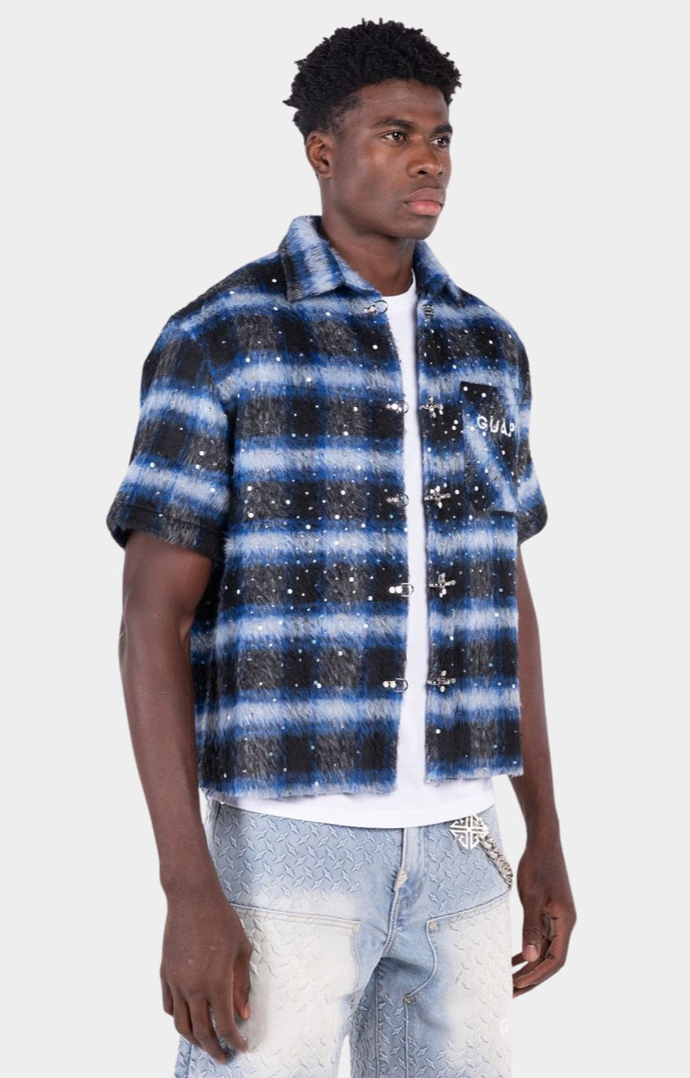 Guapi Midnight Sky Shirt styled with premium streetwear outfit.