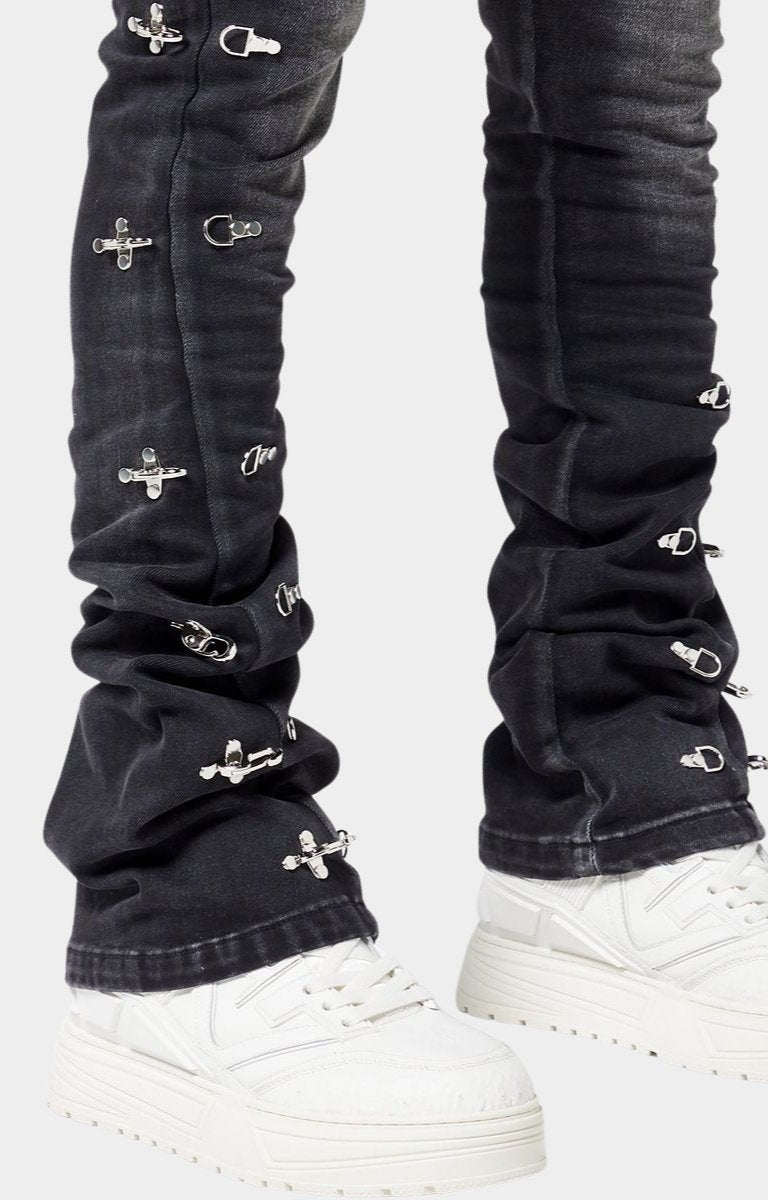 Guapi Obsidian Black Lockdown Hardware Denim | High Street Brands Co.