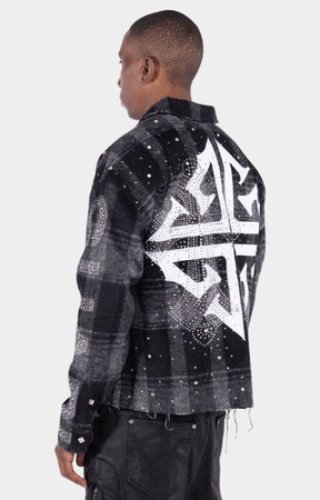 Luxury streetwear styling with Guapi Obsidian Black SNC shirt.