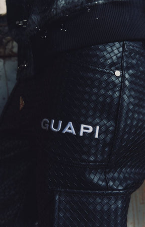 GUAPI Obsidian Woven Cargo Pants – Black
