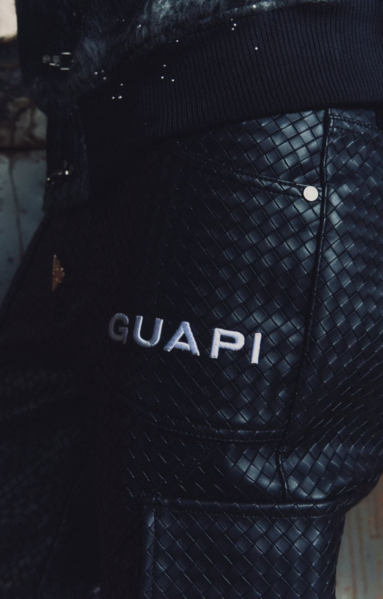 GUAPI Obsidian Woven Cargo Pants – Black