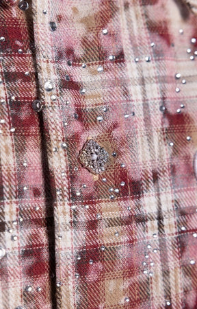 Premium cotton plaid shirt with elevated streetwear aesthetics.