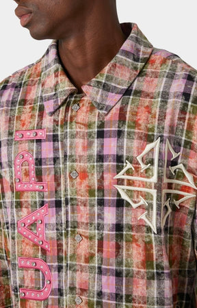 Guapi Rhinestone Flannel leather logo appliqué with crystals