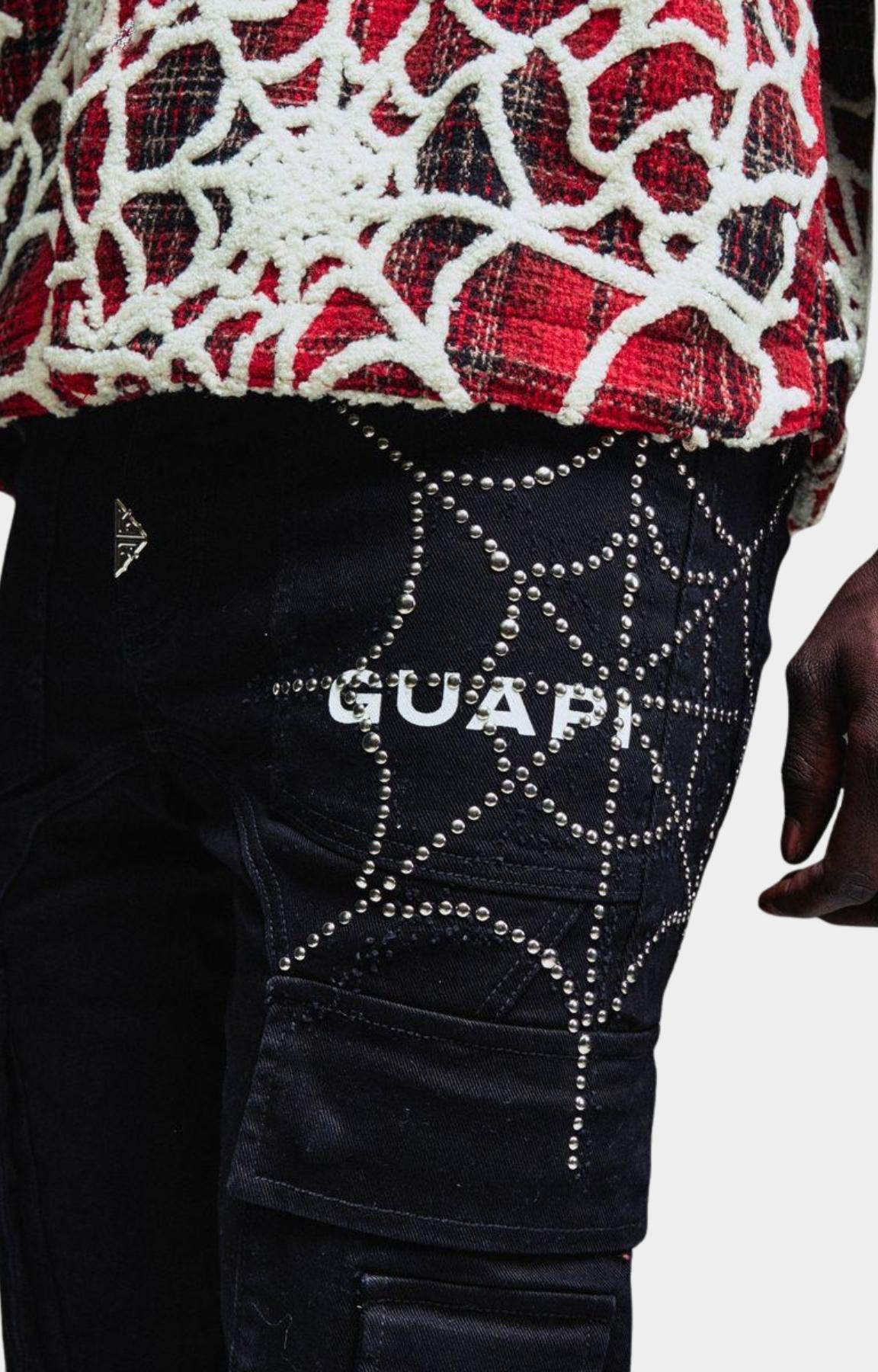 Guapi Blood Red Widow Web Shirt styled for luxury streetwear.
