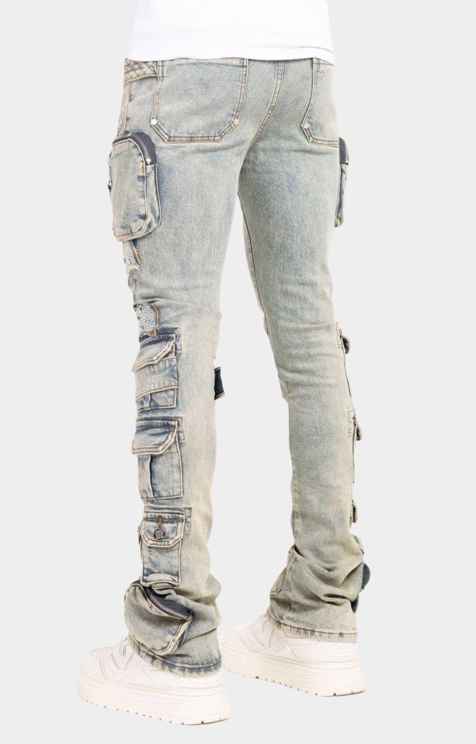 Guapi Vintage Machine Gun Denim back view.