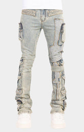 Guapi Vintage Machine Gun Denim front view.