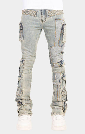Guapi Vintage Machine Gun Denim front view.
