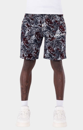 Guapi Wine Red Laser Velvet Shorts featuring luxury textured velvet construction.