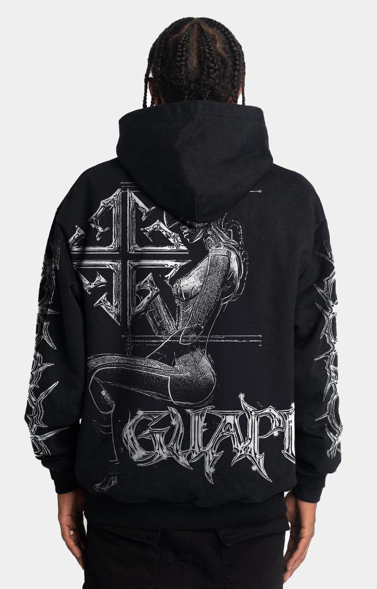 Back view of GUAPI Cyborg Hoodie from Fall Winter 25 Collection.