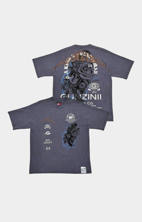 GUNZINII Men’s Charcoal T-Shirt Styled with Jeans and Sneakers