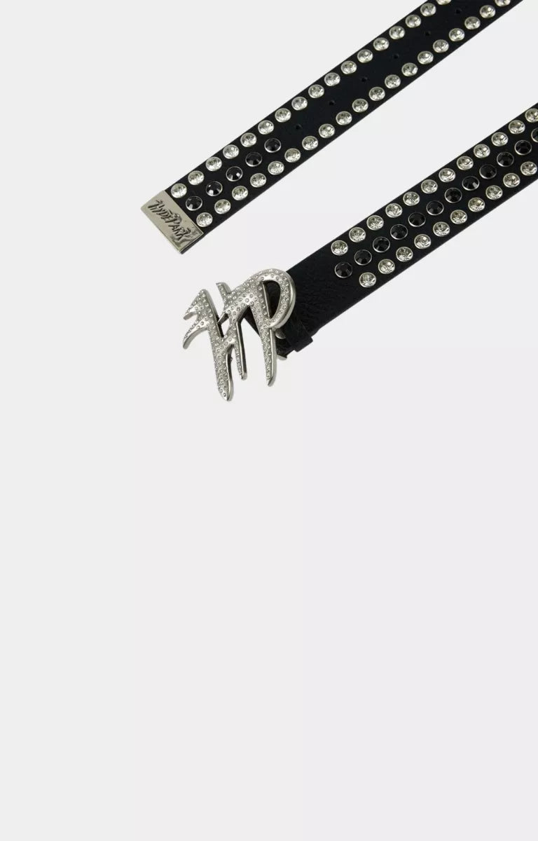 Hyde Park Black Studded Belt