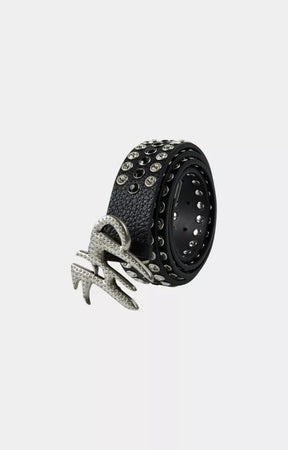 Full-length Hyde Park HP black luxury studded belt.