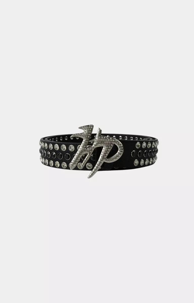 Hyde Park HP black streetwear belt with branded metal tip detail.