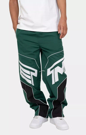 Elastic waistband and toggle detail on hunter green EPTM Rogue Pants