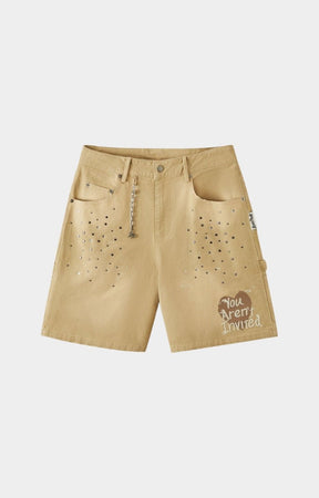 Hyde Park After Work Wear Shorts 2.0 Canvas – Khaki front view streetwear design