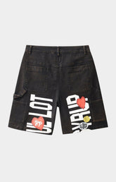 Hyde Park x ALOCS Carpenter Workwear Shorts Black back view.