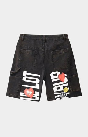 Hyde Park x ALOCS Carpenter Workwear Shorts Black back view.