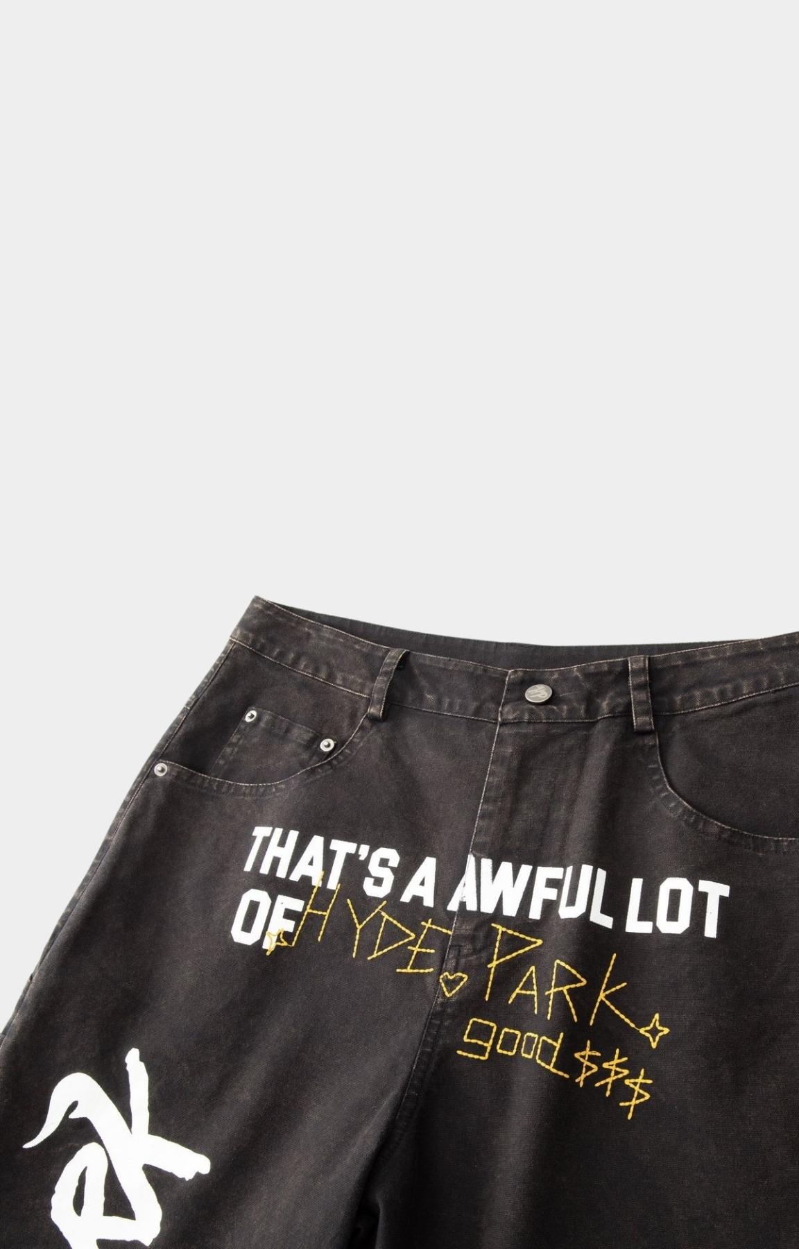 Utility detail on Hyde Park x ALOCS Carpenter Workwear Shorts.