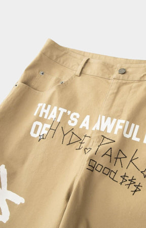 Fabric detail of Hyde Park x ALOCS Carpenter Workwear Shorts.
