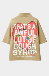 Back view of Hyde Park x ALOCS Mechanic Workwear Graphic Shirt.